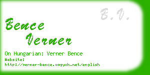 bence verner business card